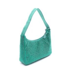 Prada Re Edition Handbag Rhinestone Green